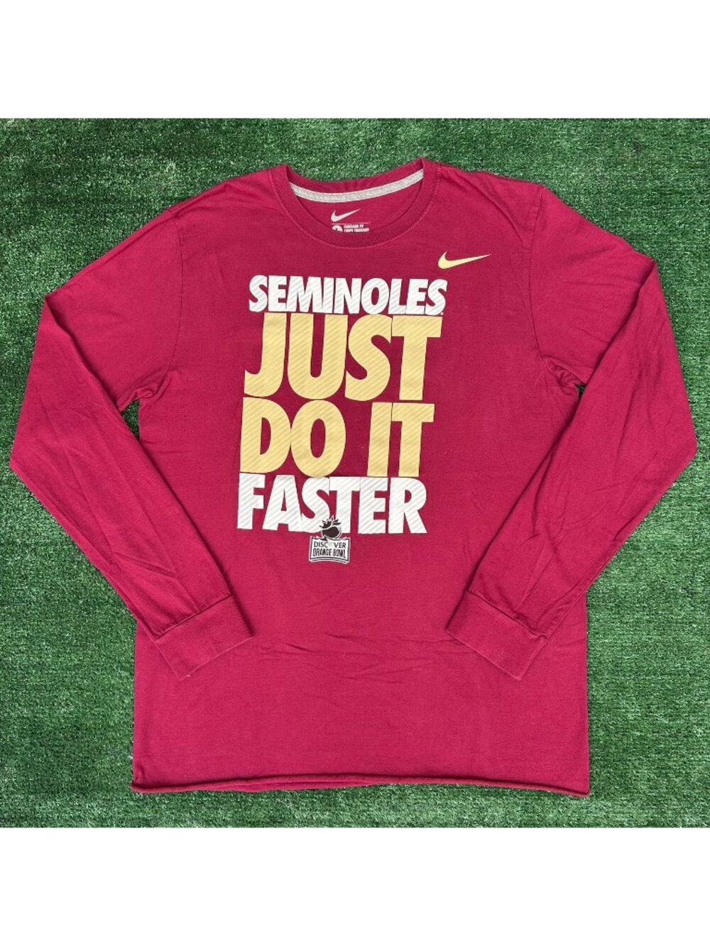 Vintage Y2K Nike FSU Seminoles T-Shirt Maroon L Long Sleeve Florida State NCAA